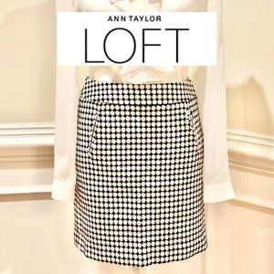 Ann Taylor Loft tweed mini pencil skirt, Size 2